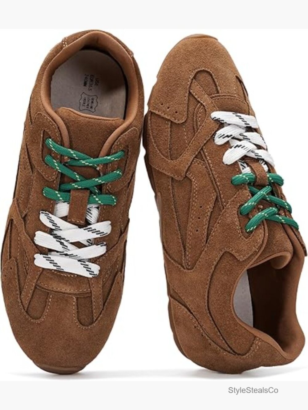 Memory Foam Leather Fashion Sneakers Women Lace Up Non Slip Cushioned